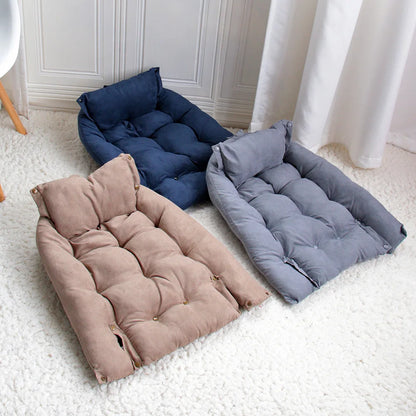 3-in-1 Dog Bed Mat - Multifunction Warm Pet Sofa Cushion for Dogs & Cats