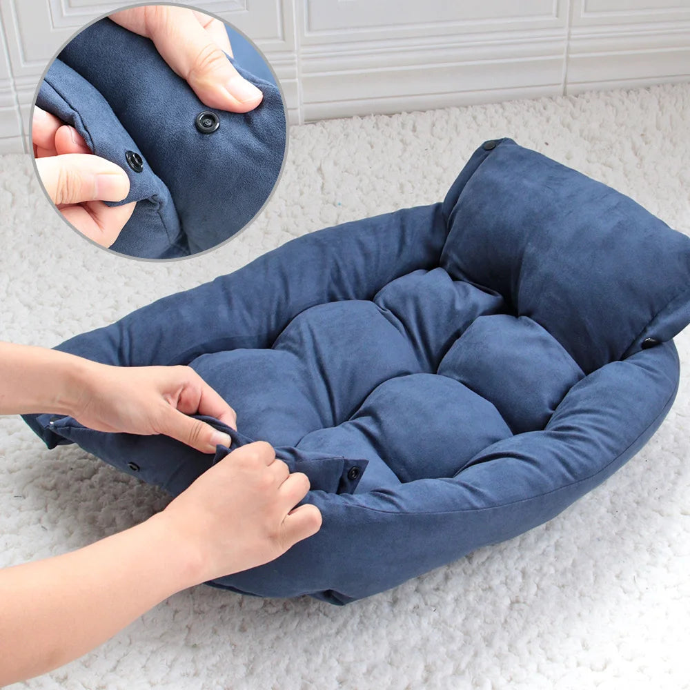 3-in-1 Dog Bed Mat - Multifunction Warm Pet Sofa Cushion for Dogs & Cats