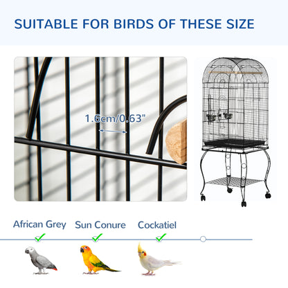 Large Bird Cage 1.53m - Parrot Cage with Stand, Wheels & Perches - The Best For Pets