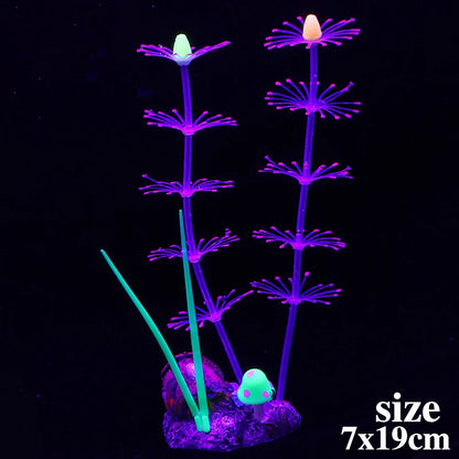 Fluorescent Silicone Aquatic Plants