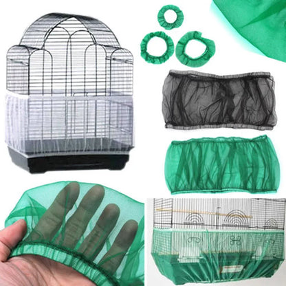 Mesh Bird Cage Cover – Dustproof Nylon Net for Parrot Cages, S/M/L Sizes