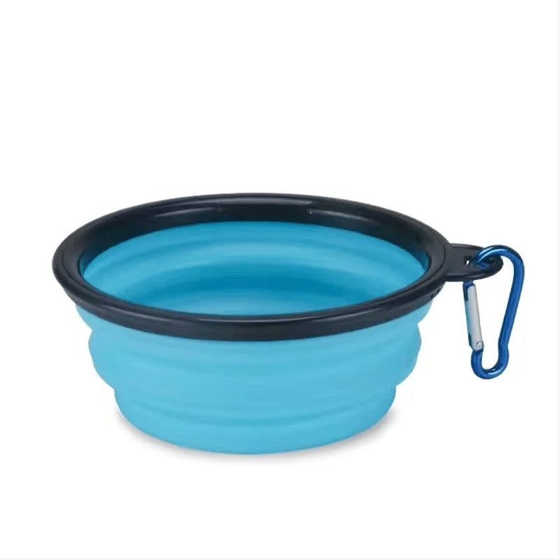 Collapsible Pet Food Bowl 350ml - Portable Silicone Travel Bowl for Dogs & Cats