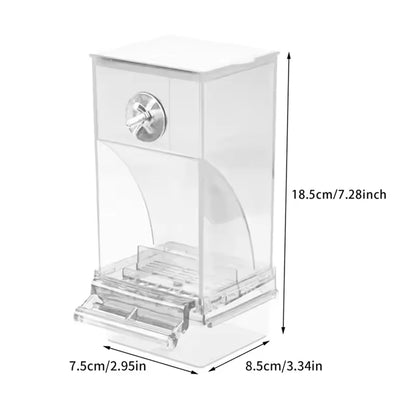 Anti-Spill Bird Feeder - Clear Transparent Food Box for Parrots