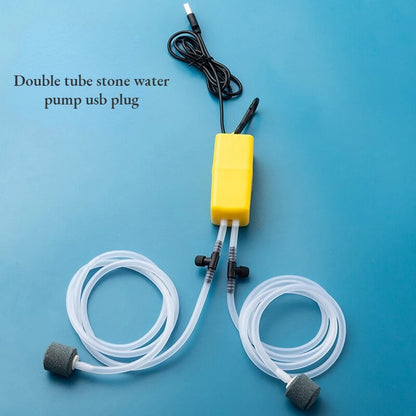 USB Air Pump Kit – Silent Oxygen Pump with Air Stone for Aquarium