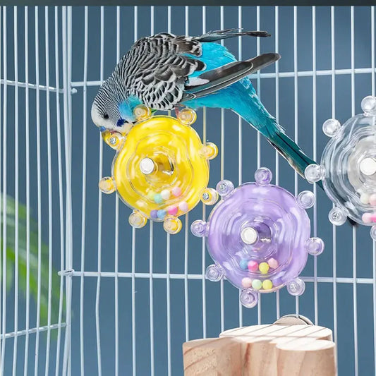 Interactive Bird Toy – Rotating Treat Dispenser for Cage Entertainment