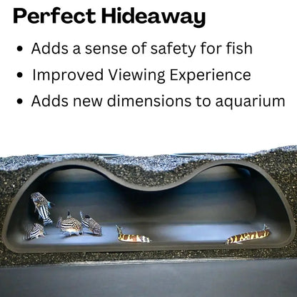 Aquarium Tunnel Cave – Curved Under Gravel Fish Tank Decoration