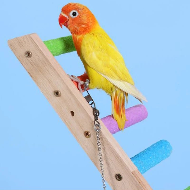 Wooden Bird Climbing Ladder - Interactive Exercise Toy for Parrots - The Best For Pets