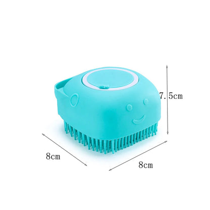 Pet Bath Massage Cube - Silicone Grooming Tool for Dogs & Cats
