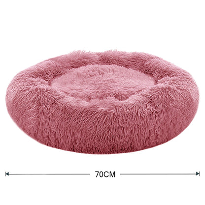 Warm Donut Pet Bed – Plush, Machine-Washable Dog & Cat Sleeping Nest