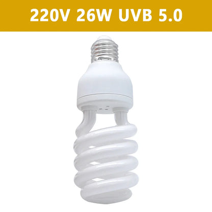 UVB Reptile Lamp Bulbs – 13W/26W Basking Light for Turtles, Lizards & Snakes