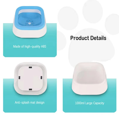 Floating Dog Water Bowl - No-Splash Anti-Spill Drinking Bowl for Dogs & Cats