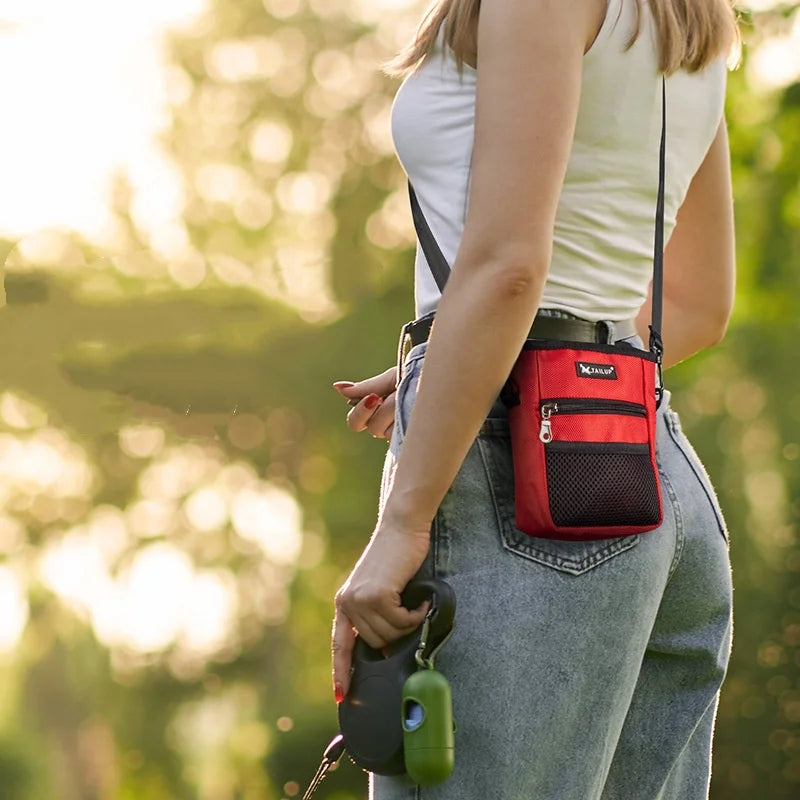 Dog Training Treat Bag - Portable Waist Pouch with Large Capacity for Outdoor Training