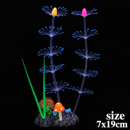 Fluorescent Silicone Aquatic Plants