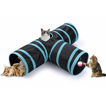 Foldable Cat Tunnel Toy – Interactive Indoor Pet Play Tube for Cats & Kittens – Breathable, Durable, Portable Cat Play Tunnel Barrel loud paper