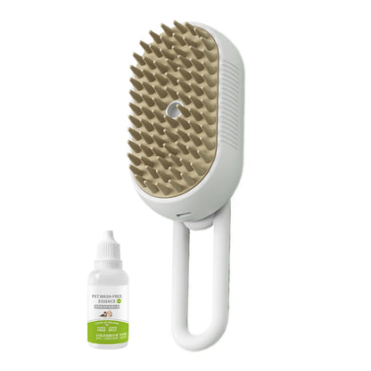 3-in-1 Pet Grooming Brush – Electric Hair Remover with Steam & Massage