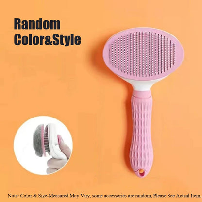 Long Hair Pet Grooming Brush – Stainless Steel Comb for Dogs & Cats
