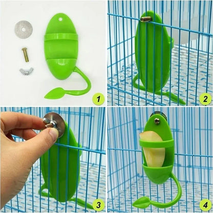 Bird Cuttlebone Holder 11cm - Cage Feeding Holder for Vegetables & Fruits