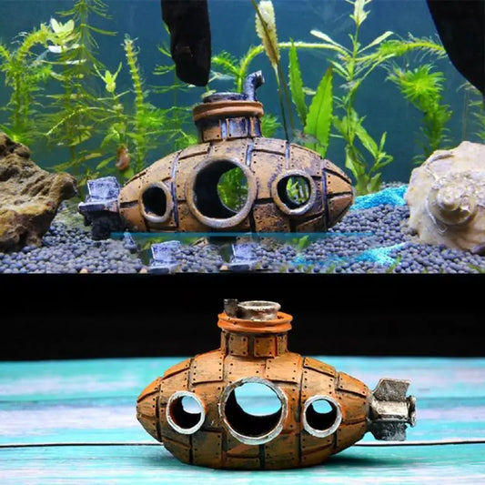 Resin Submarine Cave – Fish & Shrimp Shelter Aquarium Decoration