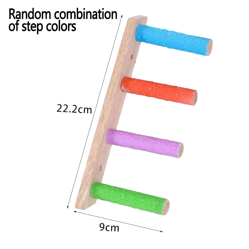 Wooden Bird Climbing Ladder - Interactive Exercise Toy for Parrots