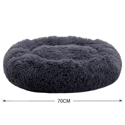 Warm Donut Pet Bed – Plush, Machine-Washable Dog & Cat Sleeping Nest