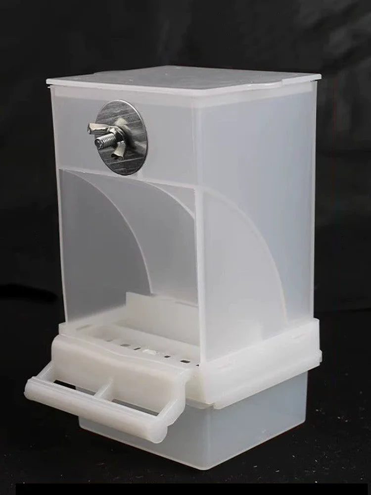 Anti-Spill Bird Feeder - Clear Transparent Food Box for Parrots