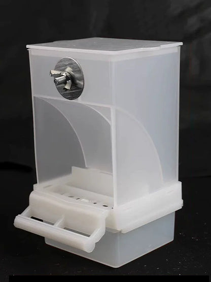 Anti-Spill Bird Feeder - Clear Transparent Food Box for Parrots