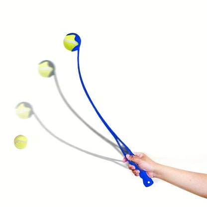 Pet Tennis Ball Launcher Stick - Interactive Outdoor Dog Training Toy, Durable Ball Thrower for Canine Exercise and Play Trainin