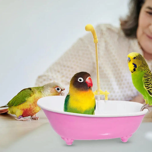Automatic Parrot Bird Bath – Smart Plastic Bathtub for Cage Accessories