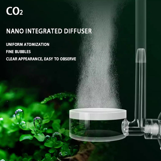 Nano CO2 Diffuser – Transparent Aquarium CO2 Regulator & Valve