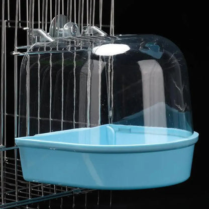 Bird Bath Box - Clear Hanging Shower Cage for Parakeets & Parrots