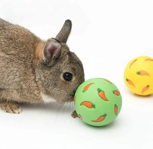Rabbit Treat Ball – Interactive Slow Feeder Toy for Bunnies, Hamsters & Ferrets