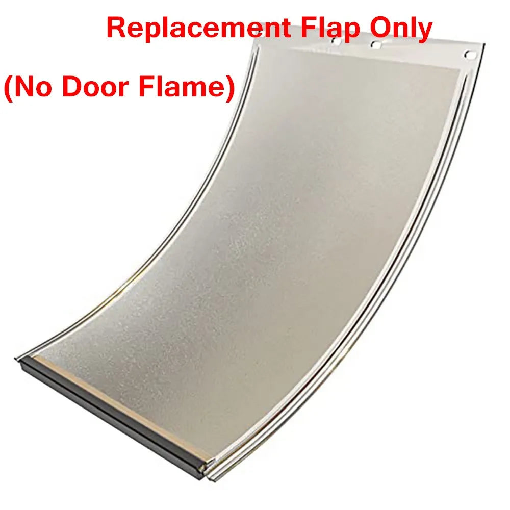 Pet Door for Wooden Doors - Insulated Dog & Cat Flap with Rain Cover