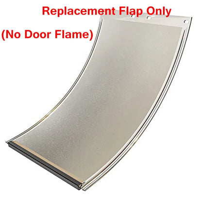 Pet Door for Wooden Doors - Insulated Dog & Cat Flap with Rain Cover