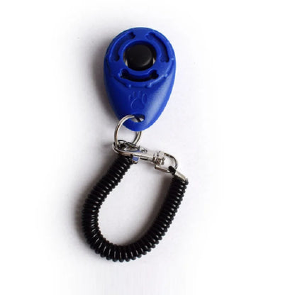Dog Training Clicker 6cm - Adjustable Wrist Strap Pet Trainer with Key Ring