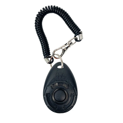 Dog Training Clicker 6cm - Adjustable Wrist Strap Pet Trainer with Key Ring