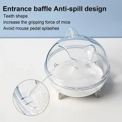Transparent Hamster Bathhouse – Toilet & Bathroom for Hamsters & Guinea Pigs