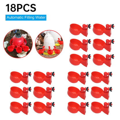 Automatic Chicken Drinking Cups Poultry Waterer for Hens Ducks and Quail