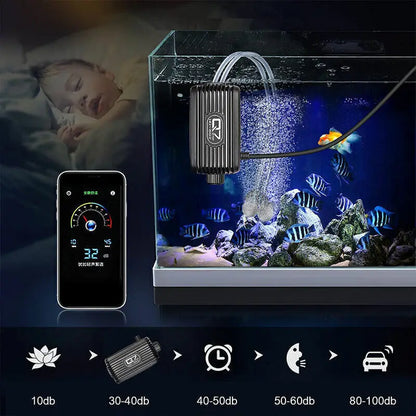 Aquarium Fish Tank Air Silent Twin Outlet Vae Trcal Marine Oxygen Pump