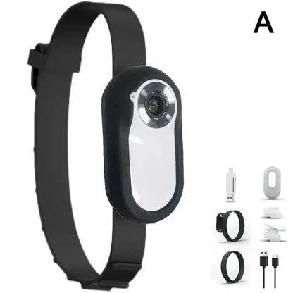 Pet Collar Camera 1080P - Mini Sports Action Camera with 200-Min Battery