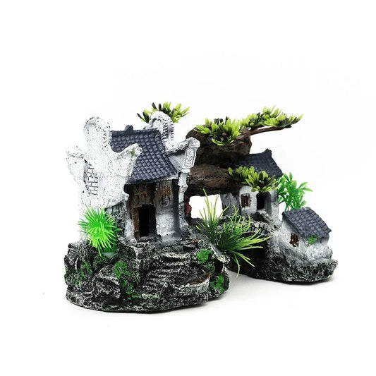 Resin House Ornament – Decoration for Aquarium Landscape