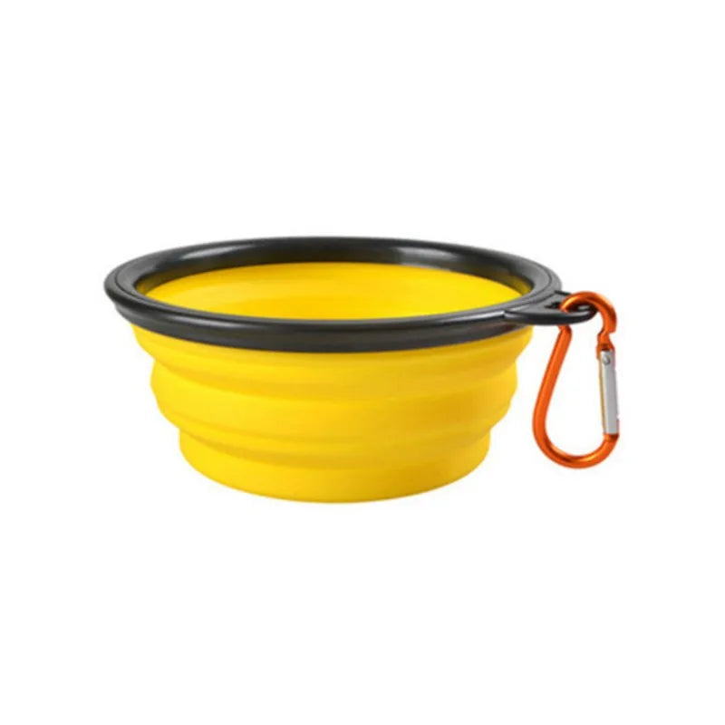 Collapsible Pet Food Bowl 350ml - Portable Silicone Travel Bowl for Dogs & Cats