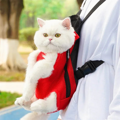 Cat Travel Backpack Sack – Breathable, Portable Pet Carrier for Both Shoulders