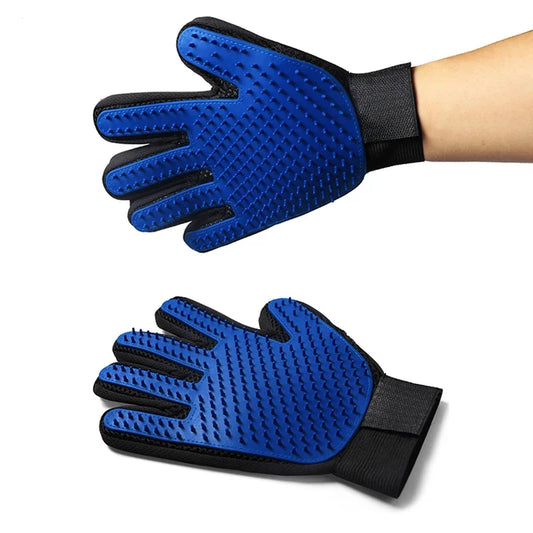Silicone Pet Grooming Glove – Hair Remover & Bath Brush for Dogs & Cats