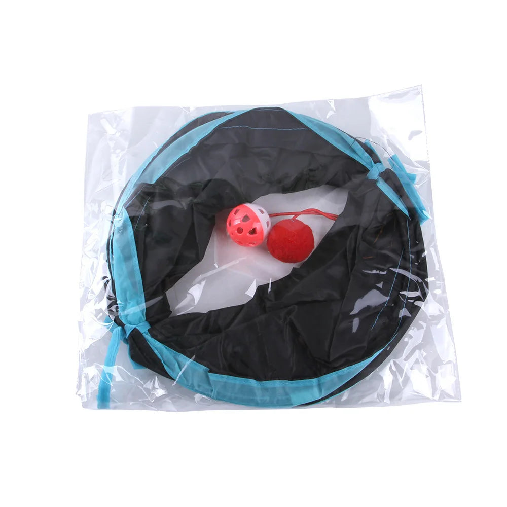 Foldable Cat Tunnel Toy – Interactive Indoor Pet Play Tube for Cats & Kittens – Breathable, Durable, Portable Cat Play Tunnel Barrel loud paper