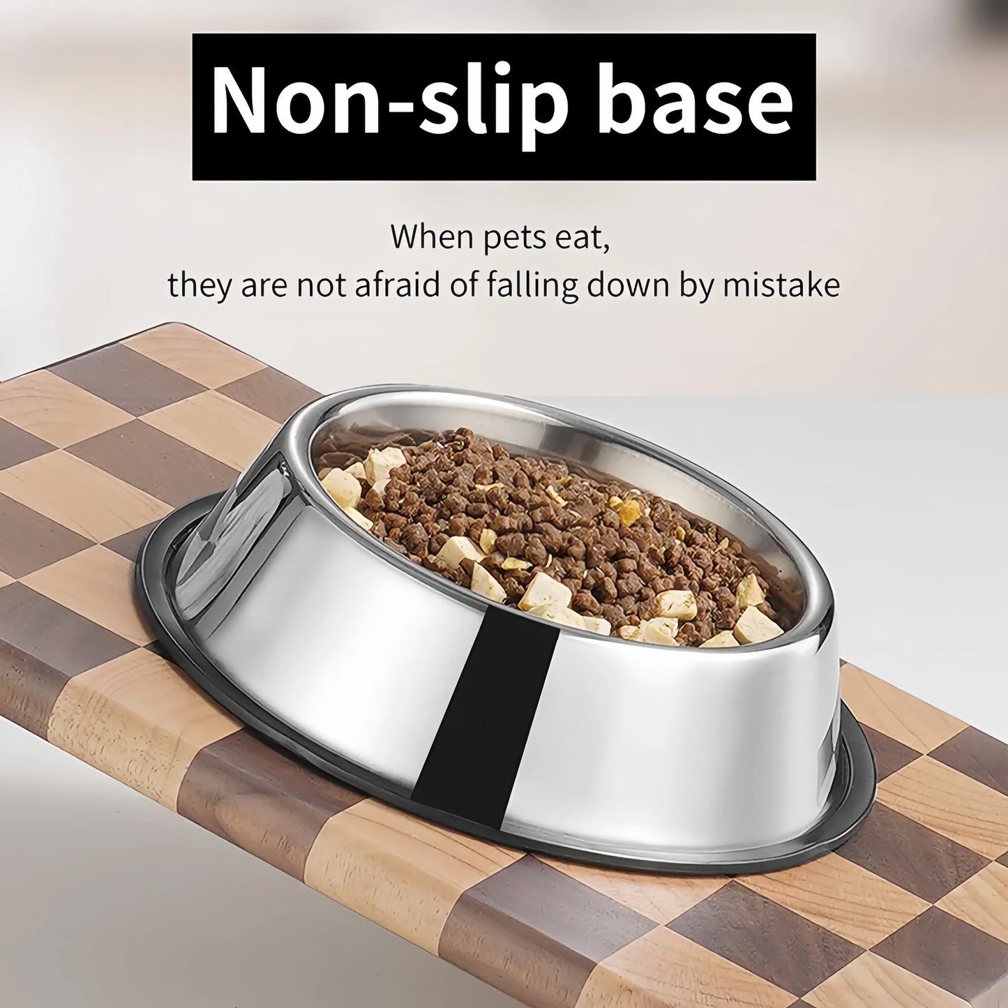 Stainless Steel Dog Bowl - Durable Metal Pet Feeder for Dogs & Cats