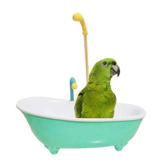 Automatic Parrot Bird Bath – Smart Plastic Bathtub for Cage Accessories