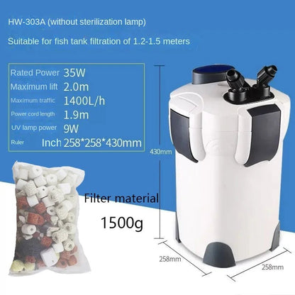 SunSun External Canister Filter System – Multi - Stage Aquarium Filtration for 100–500L Tanks (Multiple Sizes Available) - The Best For Pets