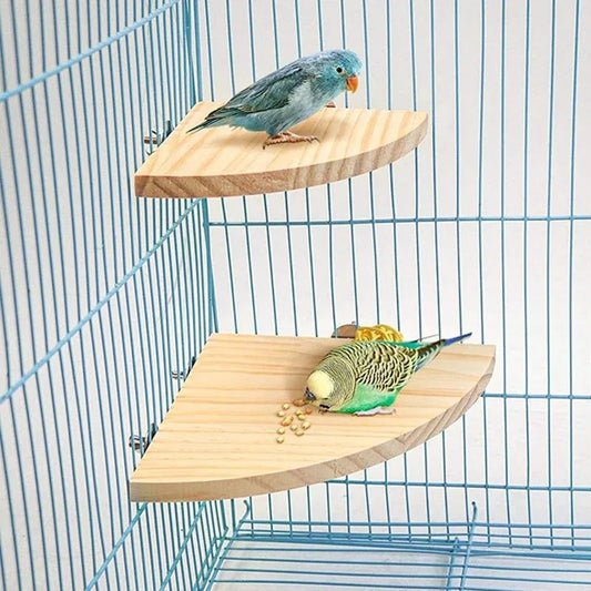 Wooden Bird Perch Stand - Natural Platform for Parrots, Parakeets - The Best For Pets
