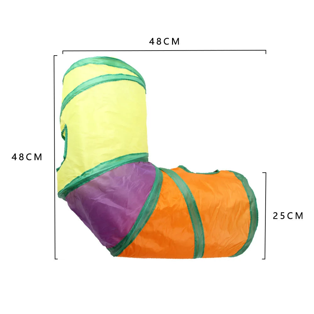 Foldable Cat Tunnel Toy – Interactive Indoor Pet Play Tube for Cats & Kittens – Breathable, Durable, Portable Cat Play Tunnel Barrel loud paper