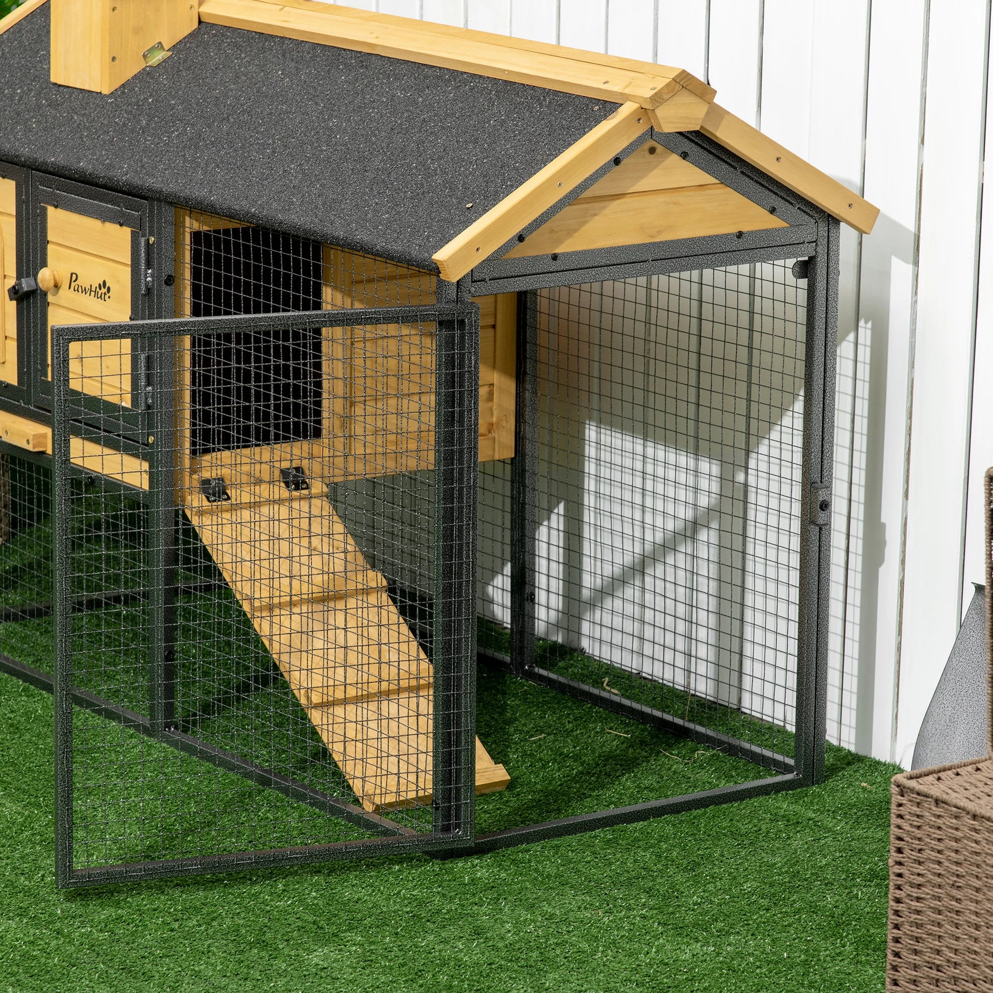 Rabbit Hutch 120cm - Outdoor Bunny Cage with Run & Removable Tray - The Best For Pets